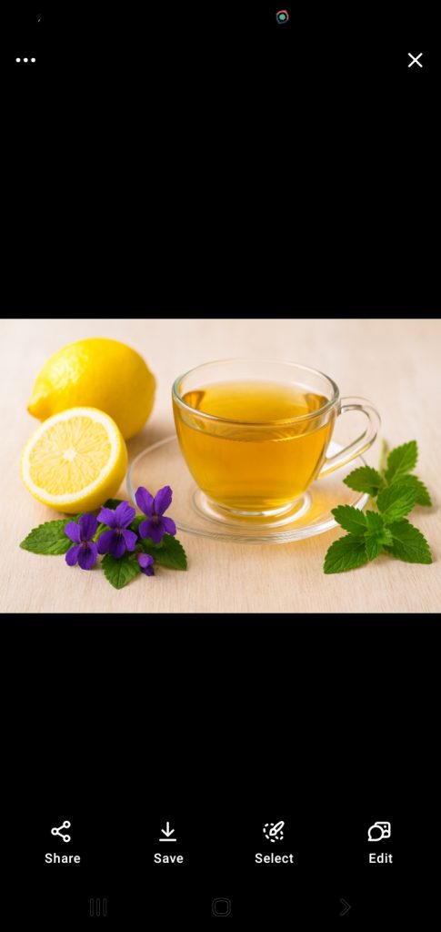 دمنوش گل گاوزبان و لیمو عمانی