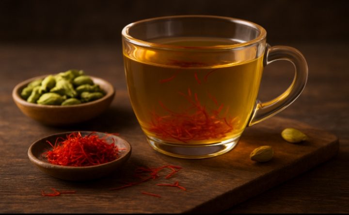 دمنوش زعفران و هل