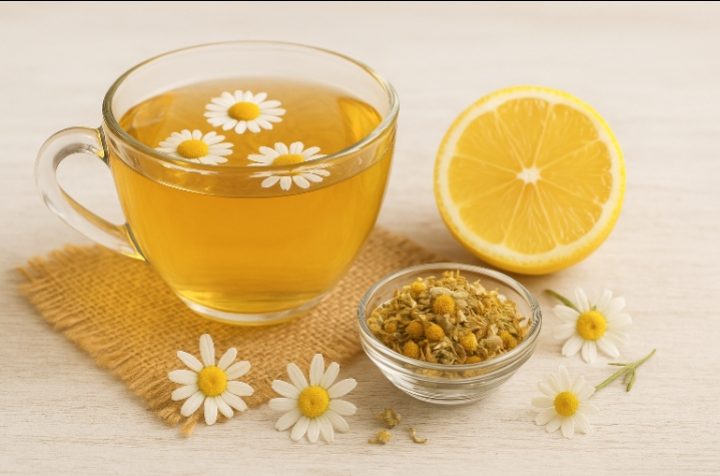 دمنوش بابونه و لیمو